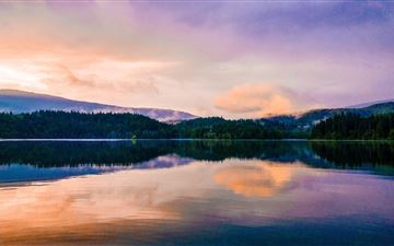 mirror lake reflection sunset scenic 5k All Mac wallpaper