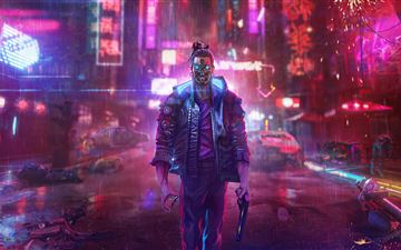 your night city cyberpunk 2077 illustration 5k All Mac wallpaper