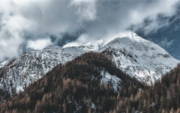 snow capped mountains 5k iMac wallpaper