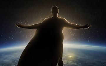 superman outside world 5k MacBook Air wallpaper