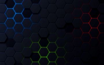polygon shapes dark 5k All Mac wallpaper