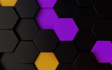 purple yellow dark polygon abstract 5k iMac wallpaper