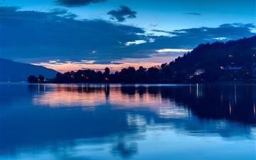 Lake at night MacBook Air wallpaper