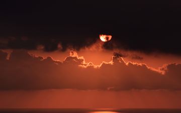 sky cloud sunset dark 4k MacBook Air wallpaper