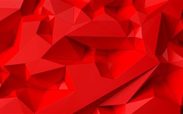 bright red shapes abstract 5k iMac wallpaper