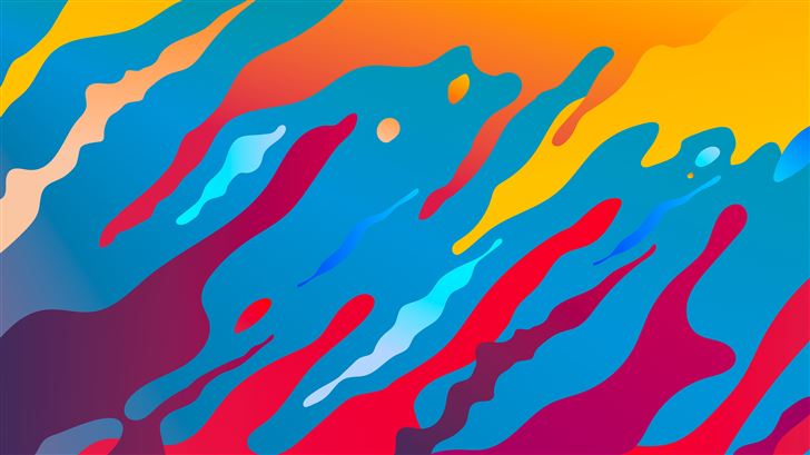 colors splash abstract 8k Mac Wallpaper