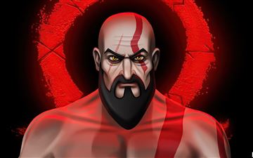 kratos cartoon illustration 5k All Mac wallpaper