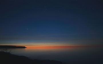 starry night calm sunset 5k MacBook Pro wallpaper