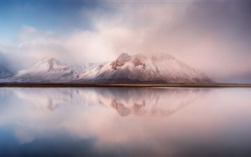 calm lake mountains 8k MacBook Air wallpaper