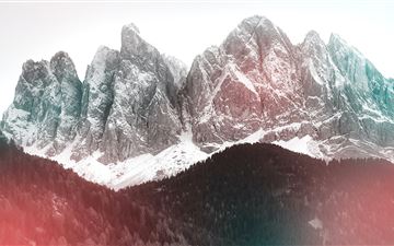 snow covered mountain during day time 5k iMac wallpaper