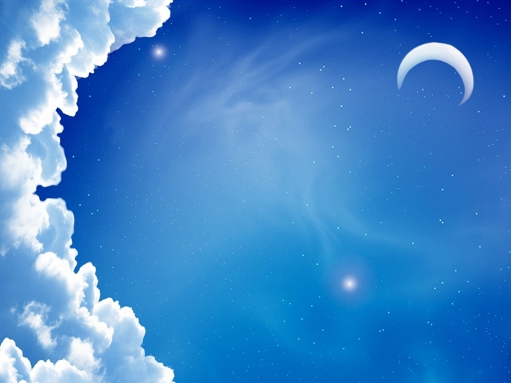 Cloud moon Mac Wallpaper