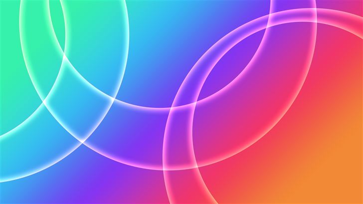 multiple circles abstract blur 8k Mac Wallpaper