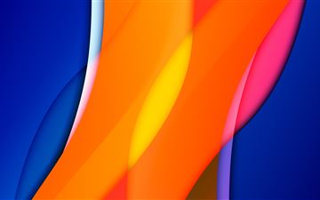 orange blue mango abstract 8k iMac wallpaper