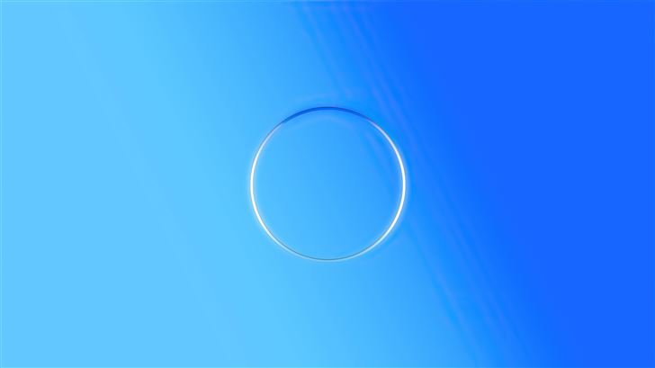 circle blue gradient 5k Mac Wallpaper
