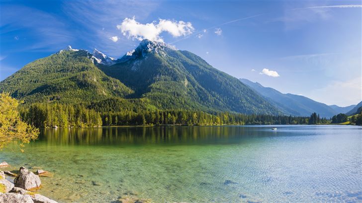 germany mountains lake scenery hintersee 8k Mac Wallpaper