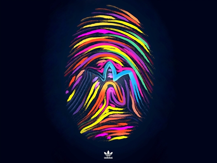 Fingerprint multicolor adidas Mac Wallpaper