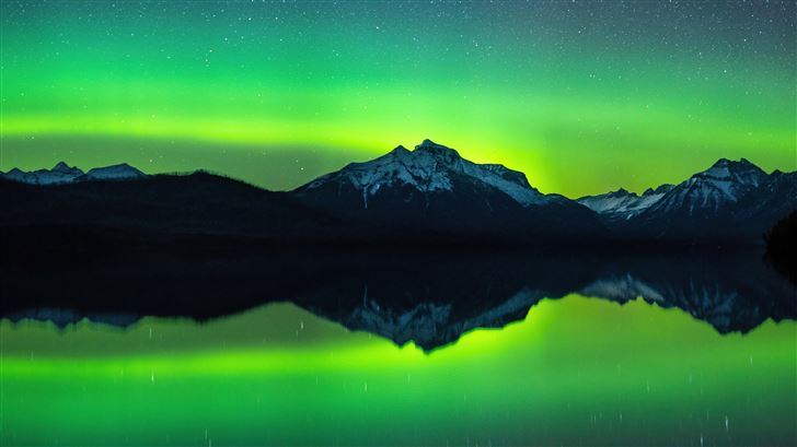 aurora borealis from montana Mac Wallpaper