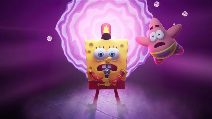 spongebob squarepants the cosmic shake 2 2021 5k Mac Wallpaper