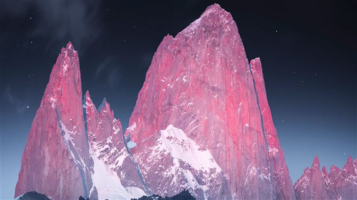 glowing peaks of patagonia Mac Wallpaper
