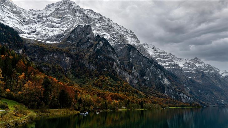 switzerland lake landscape mountains 10k Mac Wallpaper