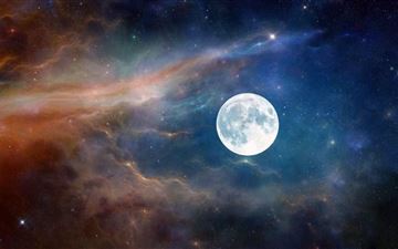 moon astronaut nature clouds space All Mac wallpaper