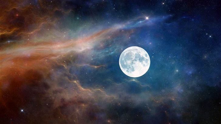 moon astronaut nature clouds space Mac Wallpaper