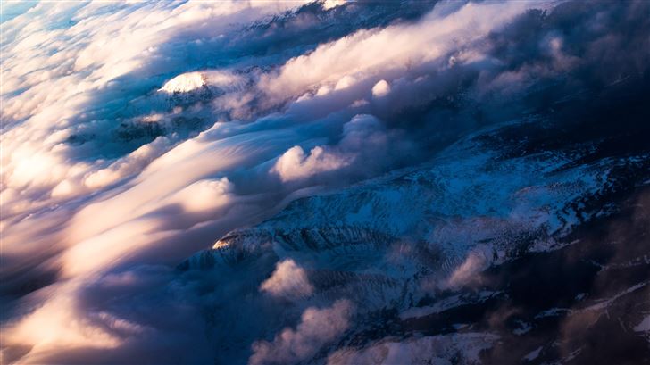 birds eye view of clouds 5k Mac Wallpaper