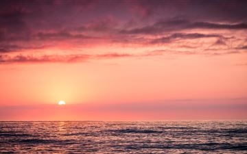 seawater sunrise sunset water iMac wallpaper