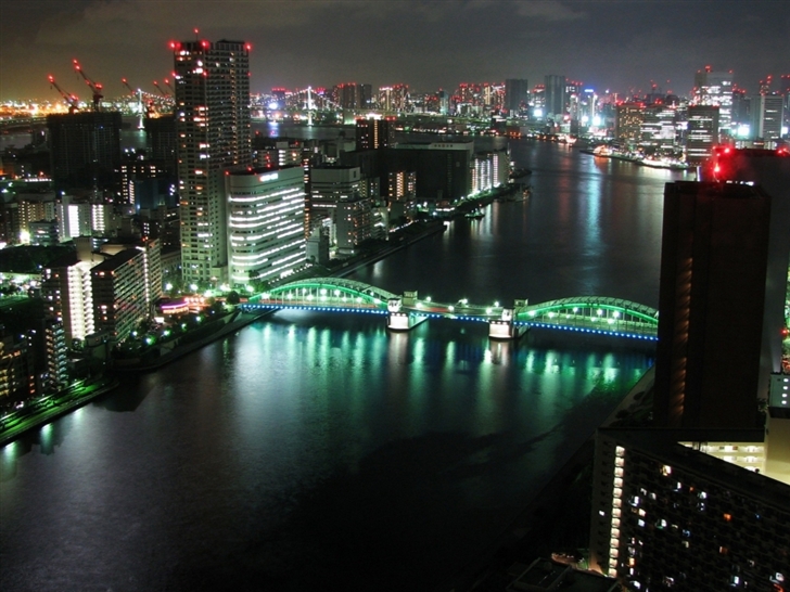 Tokyo Panoramic City Night Mac Wallpaper