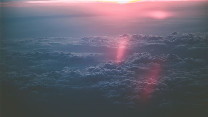 clouds during sunset 5k Mac Wallpaper