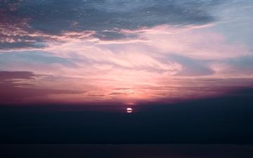 sunset under clouds sea 5k MacBook Pro wallpaper