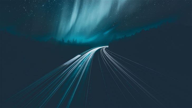 aurora borealis during night time Mac Wallpaper