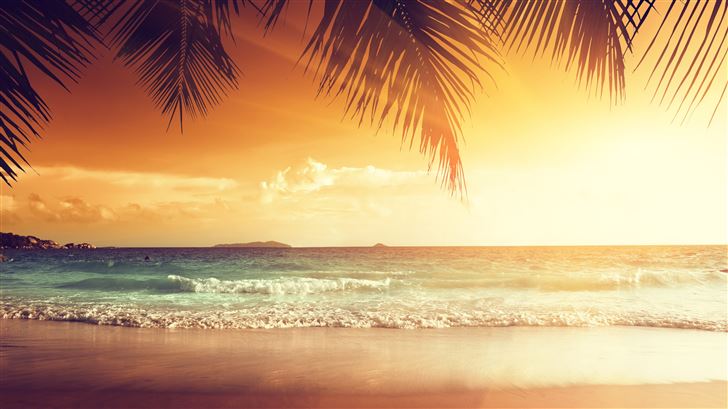 landscape beach tropical sun Mac Wallpaper