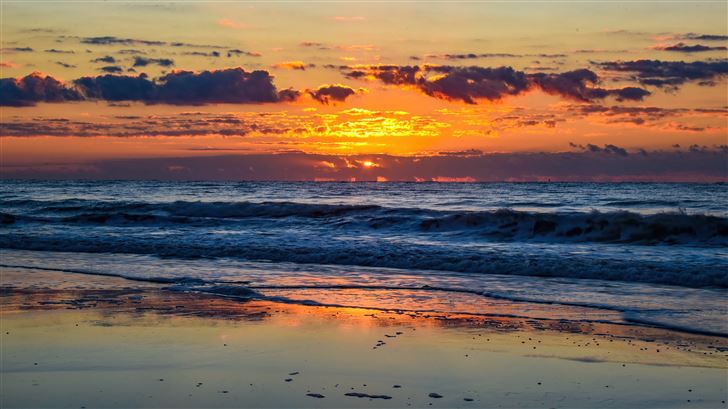sunrise at huntington beach state park 5k Mac Wallpaper