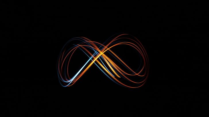 infinity paths abstract dark 5k Mac Wallpaper