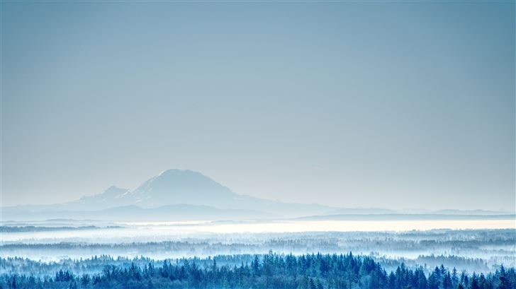 mountain during winter 5k Mac Wallpaper