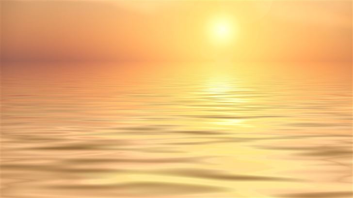 abendstimmung calm sea sunset 5k Mac Wallpaper
