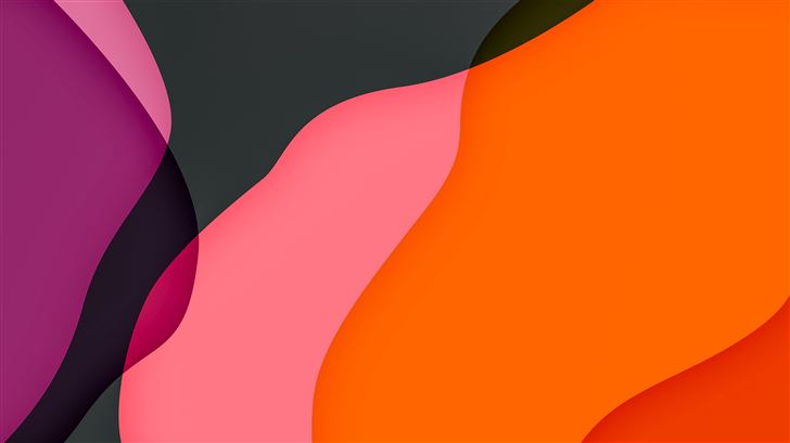 bright orange and dark abstract 8k Mac Wallpaper