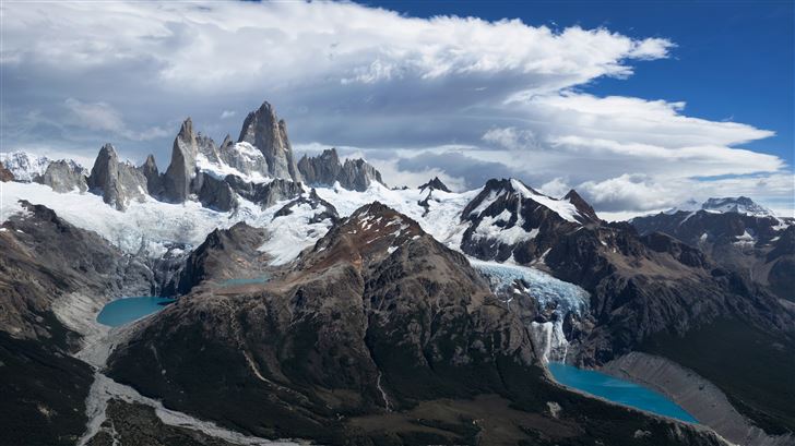 argentina mountains patagonia crag clouds 5k Mac Wallpaper