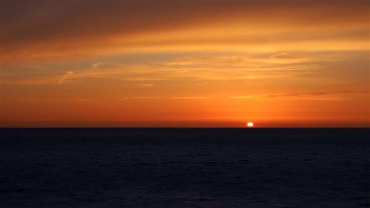 dusk sea sunset silence 5k Mac Wallpaper