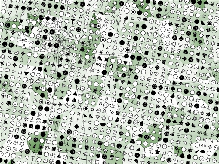 Symbolic Green Crystallization Mac Wallpaper