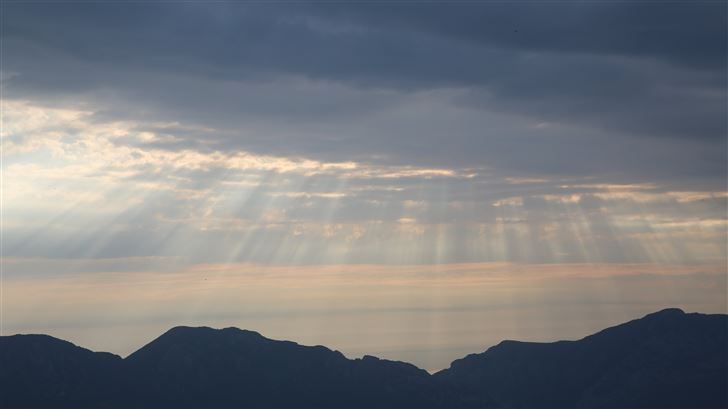 sun shine sky landscape horizon mountains 5k Mac Wallpaper