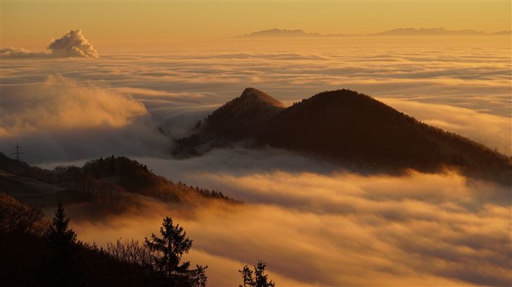 homberg clouds sea of fog Mac Wallpaper