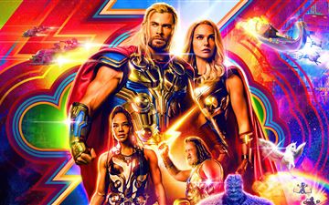 thor love and thunder movie poster 5k MacBook Pro wallpaper