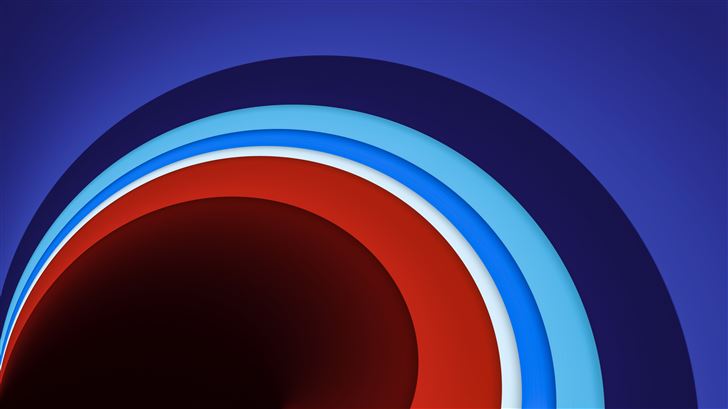 blue lines circle 8k Mac Wallpaper