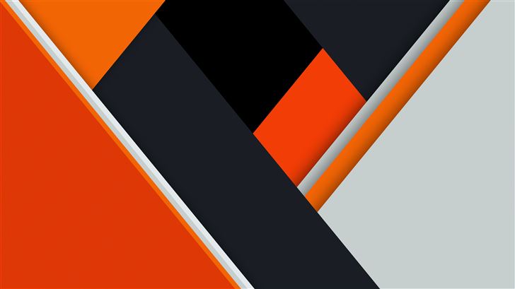 orange black material design 8k Mac Wallpaper