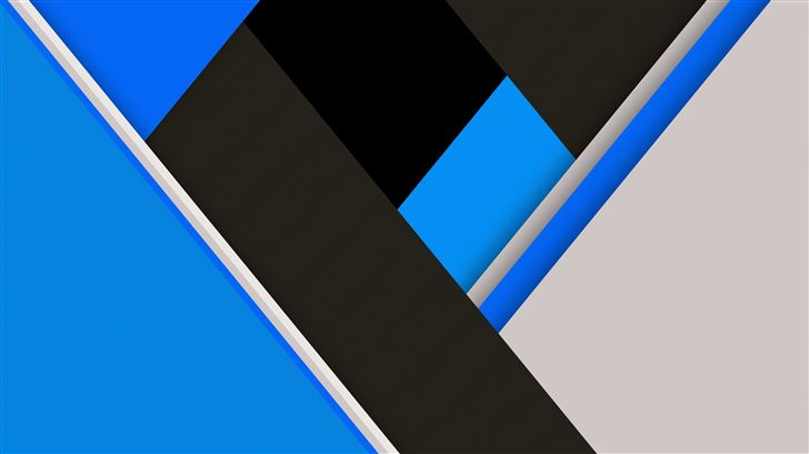 blue black material design 8k Mac Wallpaper