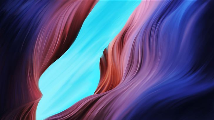 gorge colorful waves minimal 5k Mac Wallpaper