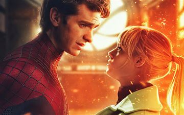 the amazing spiderman 3 andrew and emma stone MacBook Air wallpaper