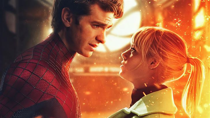 the amazing spiderman 3 andrew and emma stone Mac Wallpaper